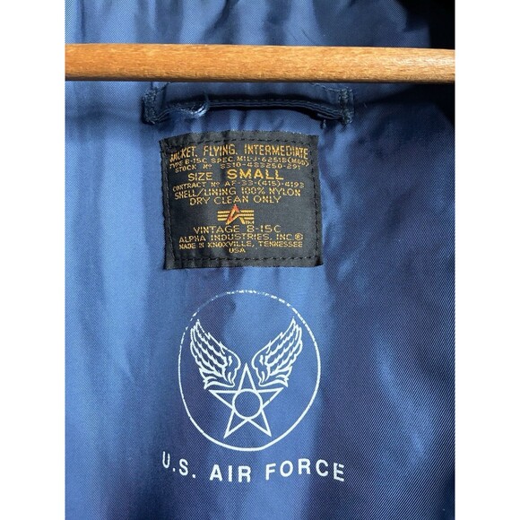 Vintage Alpha Industries B-15C Flying Bomber Jacket Mens Small USAF Military - Picture 2 of 16